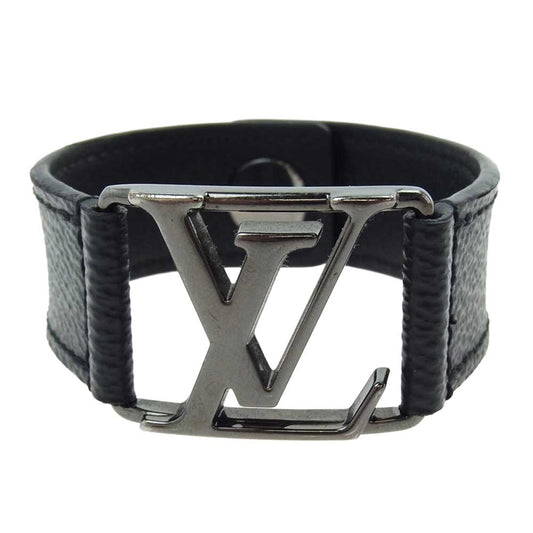 LOUIS VUITTON ルイ・ヴィトン M6295 ラスレ ホッケンハイム ロゴ モノグラム ブレスレット ブラック系 グレー系【中古】