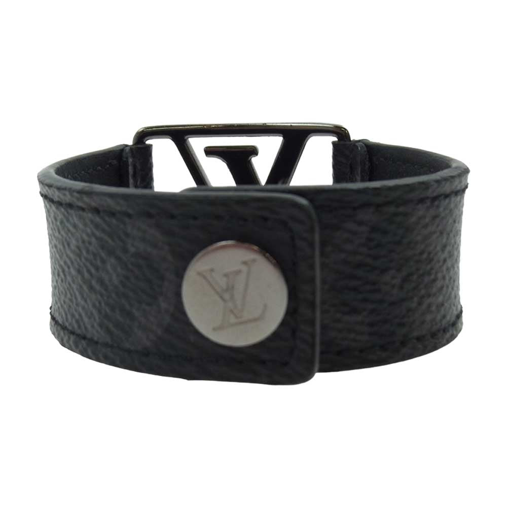 LOUIS VUITTON ルイ・ヴィトン M6295 ラスレ ホッケンハイム ロゴ モノグラム ブレスレット ブラック系 グレー系【中古】