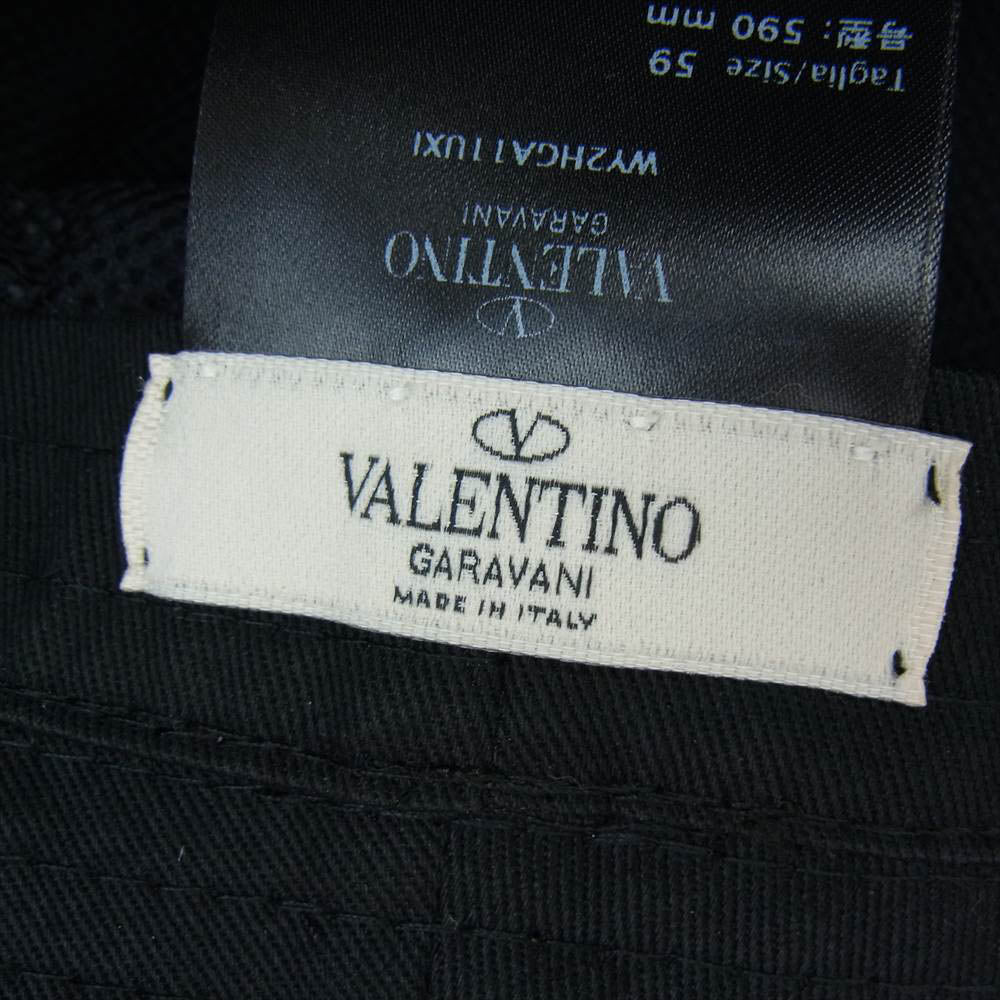 VALENTINO ヴァレンティノ 21AW WY2HGA11UXI VLTN ロゴプリント バケットハット ブラック系【中古】