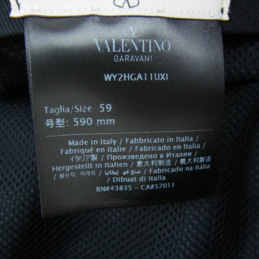 VALENTINO ヴァレンティノ 21AW WY2HGA11UXI VLTN ロゴプリント バケットハット ブラック系【中古】