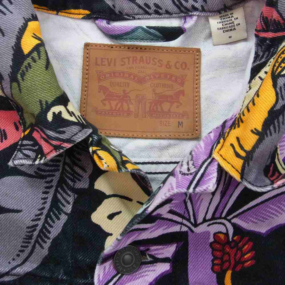 Levi's リーバイス パームツリー柄 デニム ジャケット マルチカラー系 M【中古】