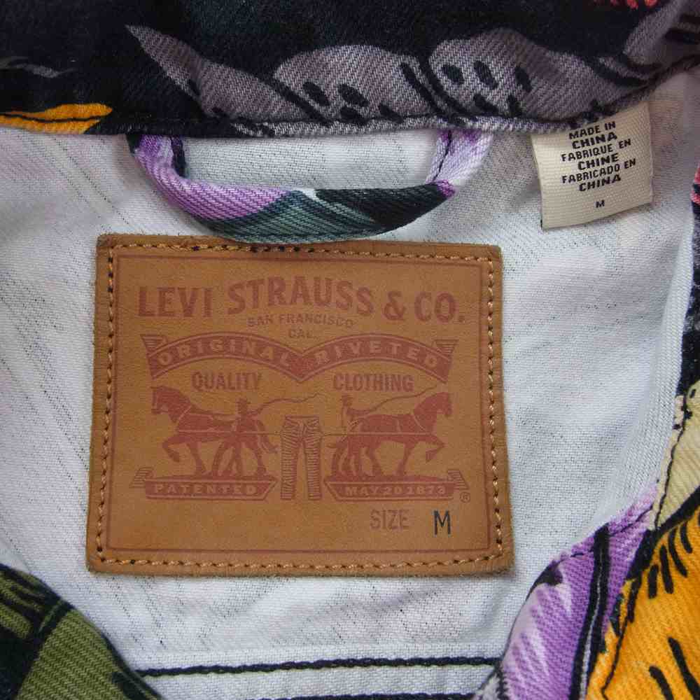 Levi's リーバイス パームツリー柄 デニム ジャケット マルチカラー系 M【中古】