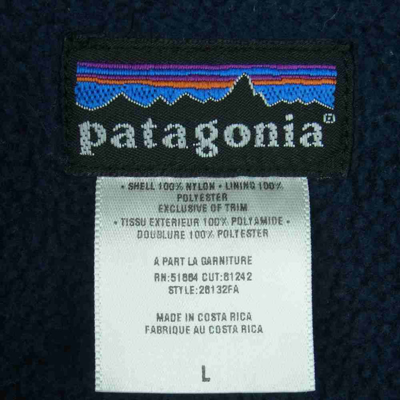 patagonia パタゴニア 28132 SHELLED SYNCHILLA JACKET シェルド シンチラ ナイロン フリース ジャケット ブラック系 L【中古】
