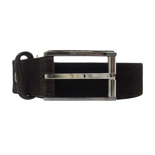 Ermenegildo Zegna エルメネジルドゼニア イタリア製 レザー スエード ベルト ダークブラウン系【中古】