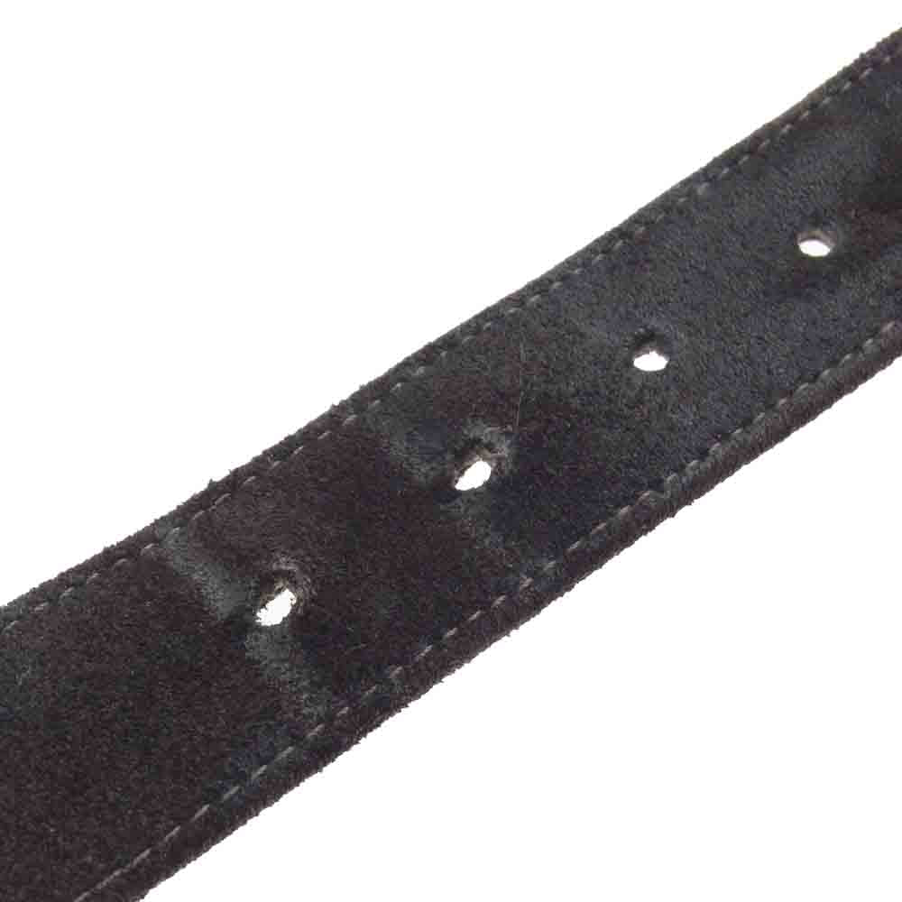 Ermenegildo Zegna エルメネジルドゼニア イタリア製 レザー スエード ベルト ダークブラウン系【中古】