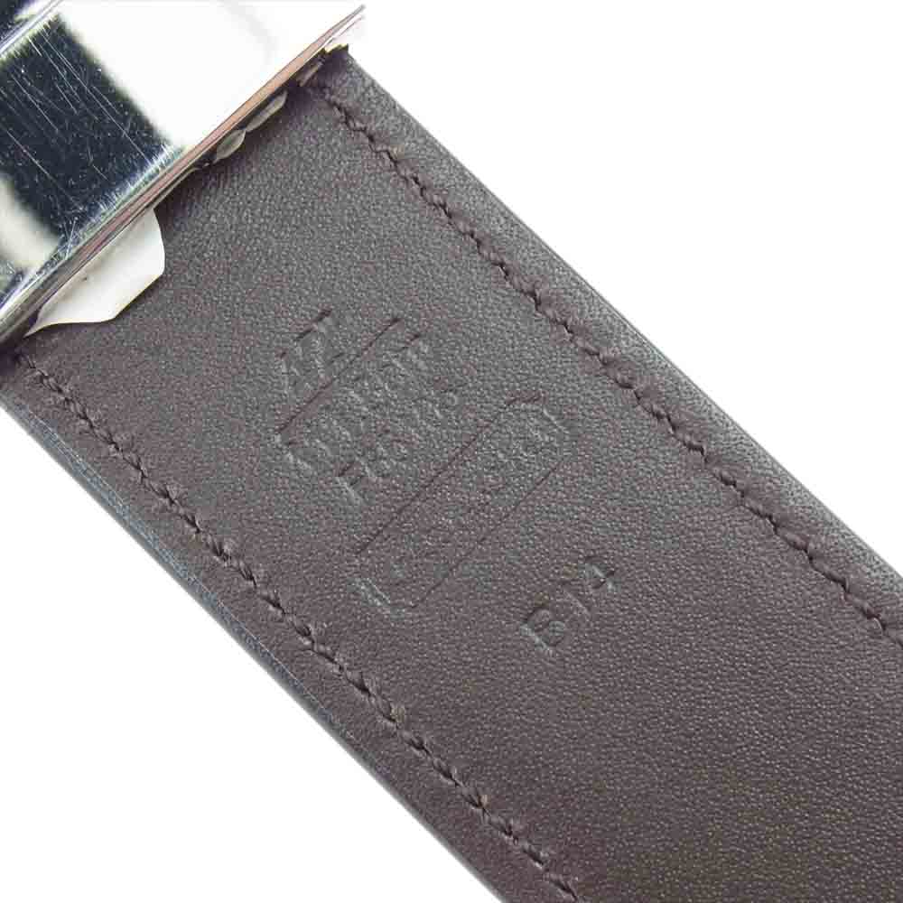 COACH コーチ F66105 リバーシブル レザーベルト ブラック系【中古】