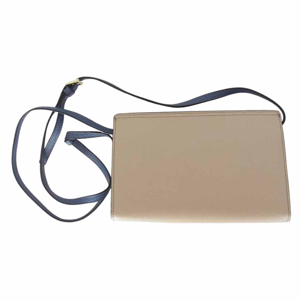 Furla フルラ LIKE MINI CROSSBODY ライク ミニ クロス ボディ ショルダー バッグ ベージュ系 ブルー系【中古】