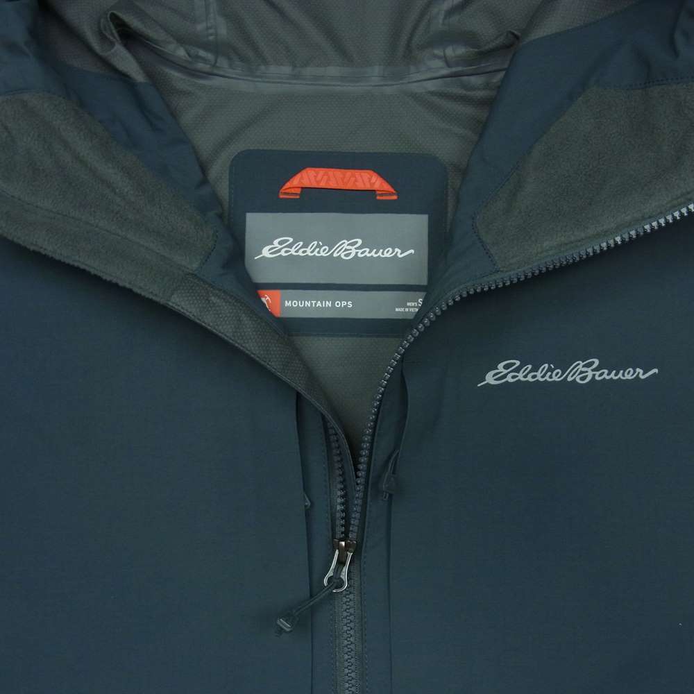 Eddie Bauer エディー・バウアー ナイロン リップストップ 切替 マウンテン パーカ ジャケット グレー系 グレイッシュネイビー系 S【中古】