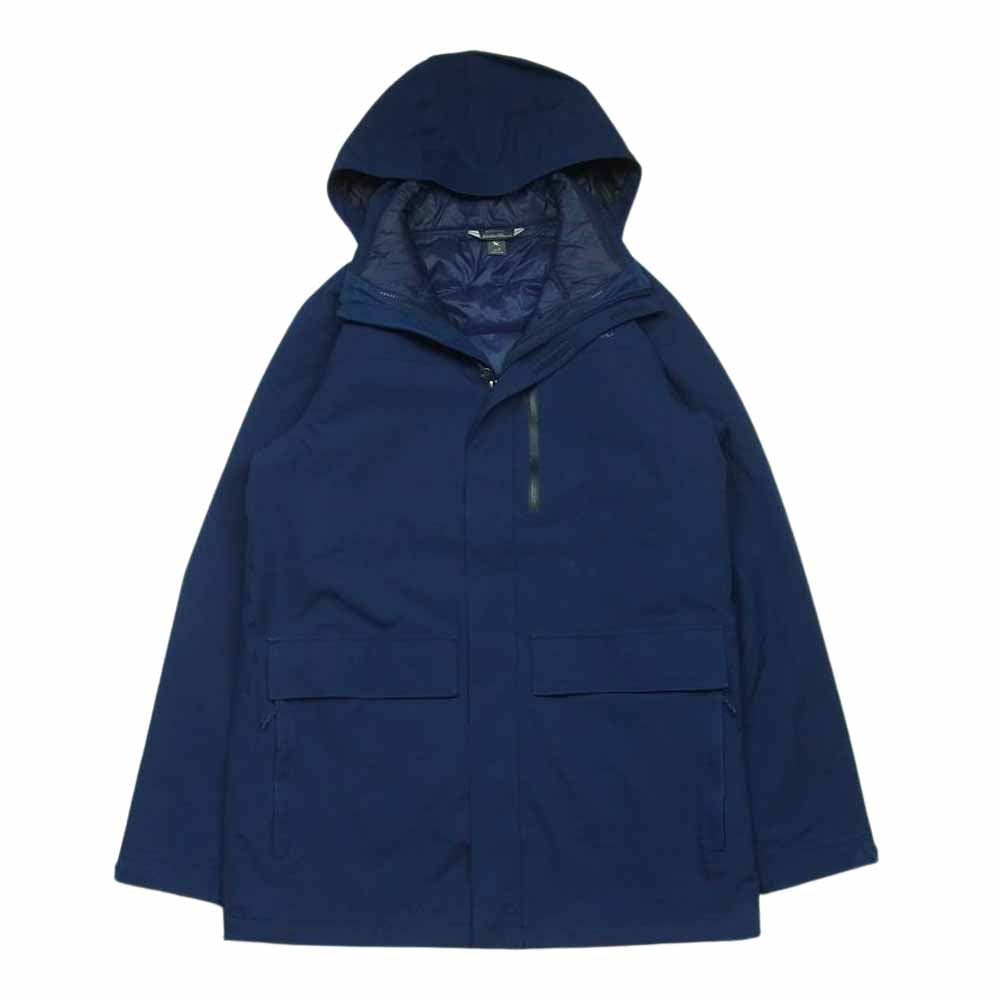 Eddie Bauer エディー・バウアー ダウン ライナー付 ナイロン テック マウンテン パーカ ジャケット ネイビー系 S【中古】