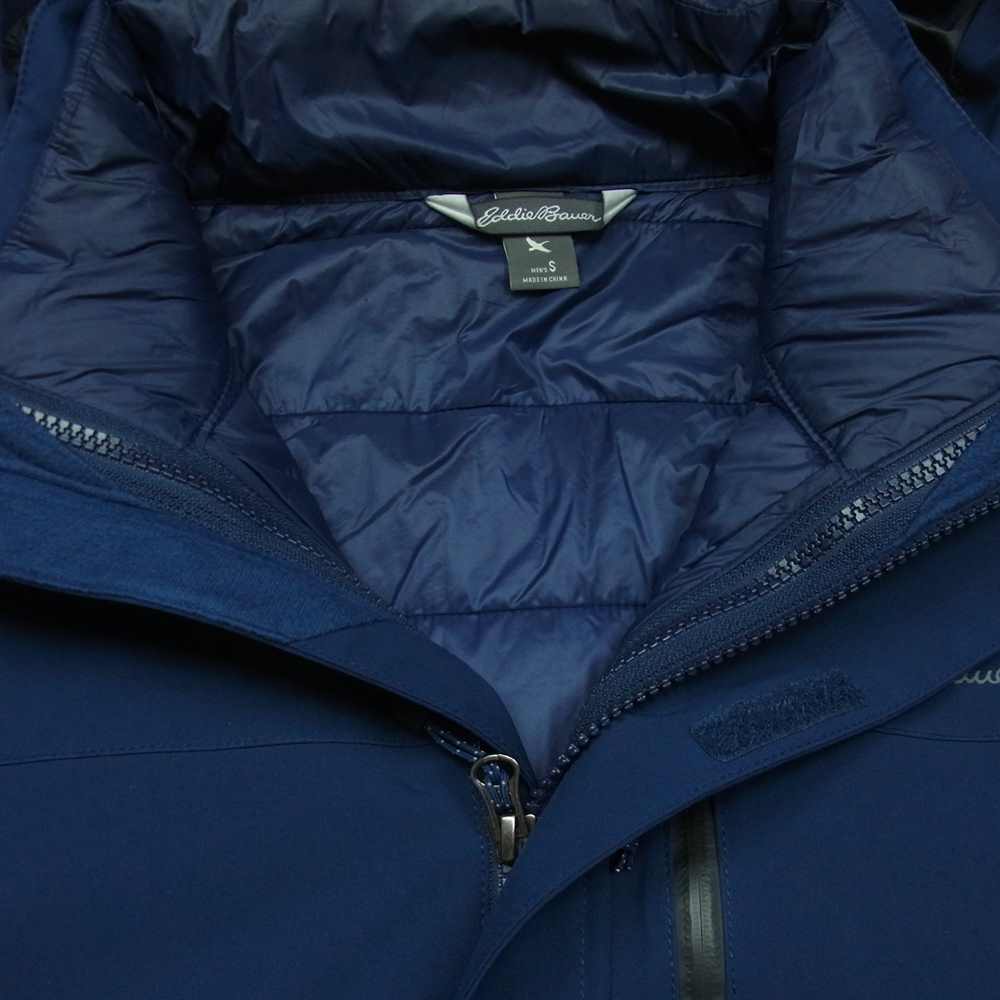 Eddie Bauer エディー・バウアー ダウン ライナー付 ナイロン テック マウンテン パーカ ジャケット ネイビー系 S【中古】