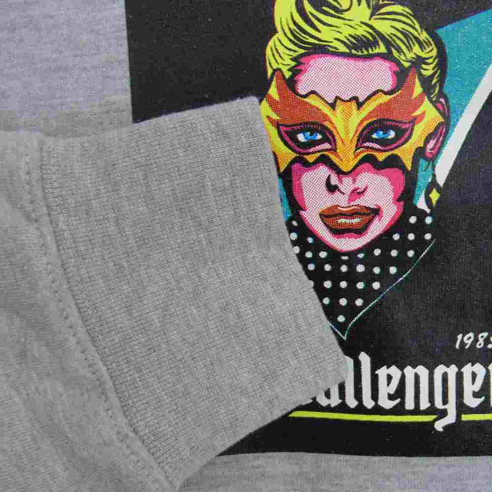 CHALLENGER チャレンジャー CLG-SW 022-001 MASKED LADY HOODIE マスクド レディ フーディ プルオーバー パーカー グレー系 L【中古】