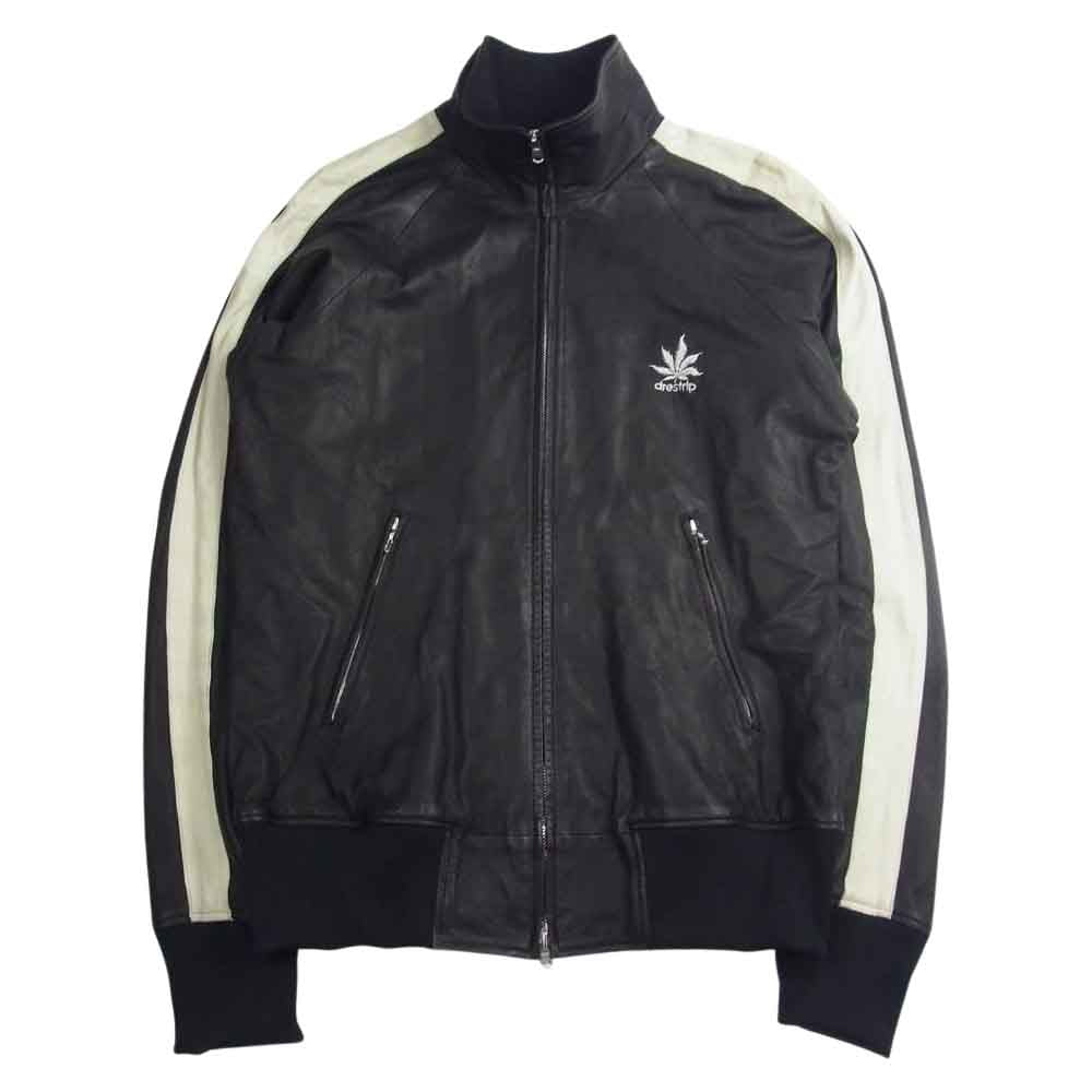 drestrip ドレストリップ ディアスキン ジャージ レザー トラック ジャケット ブラック系 3【中古】
