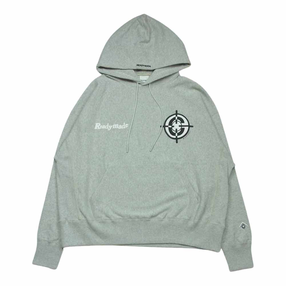 READY MADE レディメイド RE-CO-00-00-211 CLF TARGET HOODIE ターゲット フーディー パーカー グレー系 L【新古品】【未使用】【中古】