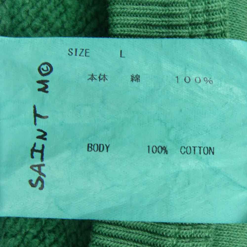セント マイケル SM-A22-0000-021 CRW SWT SAINT ANGEL セント エンジェル クルーネック スウェット グリーン系 L【新古品】【未使用】【中古】