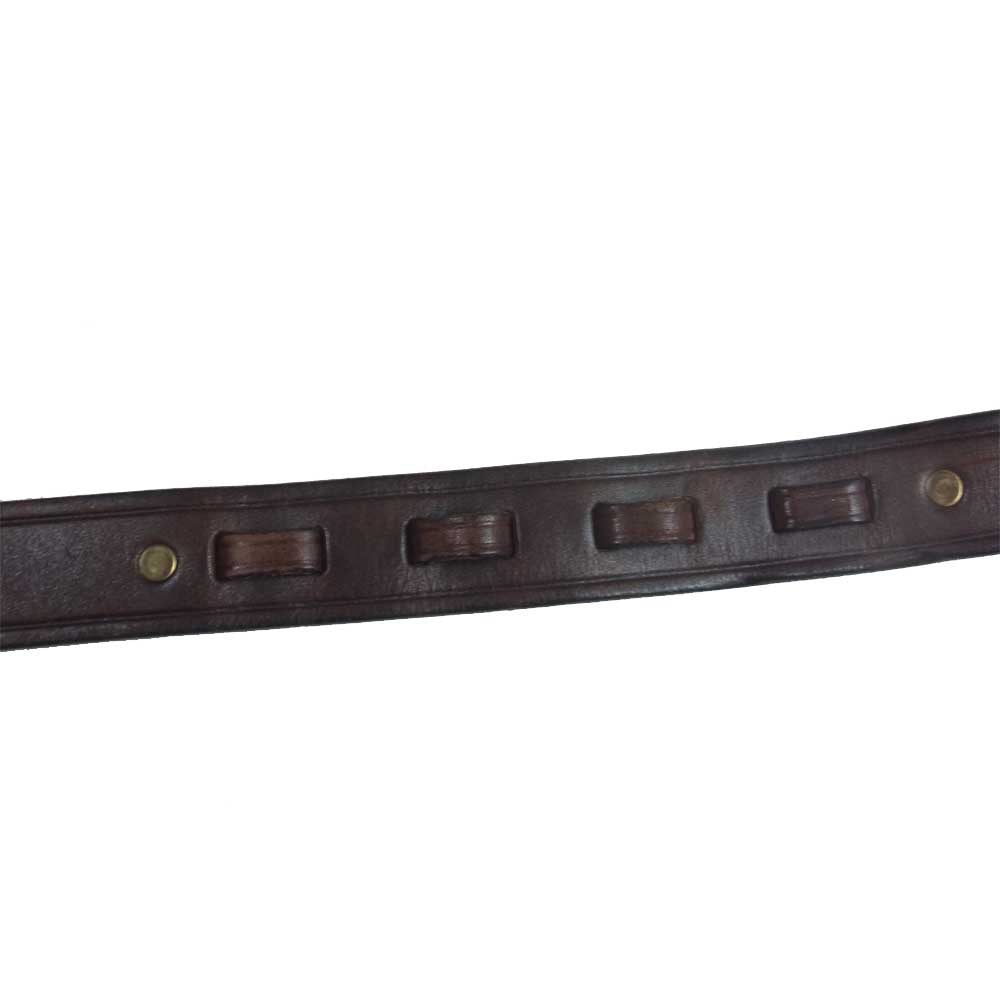 トリーレザー 2260 BRIDLE LEATHER HOOF PICK BUCKLE BELT フック バックル ブライドルレザー ベルト ブラウン系 34【中古】