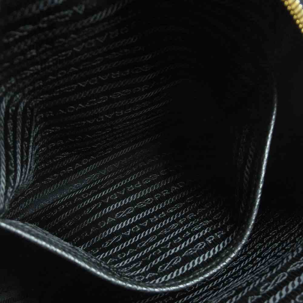 PRADA プラダ 1BZ051 VIT DAINO NERO レザー 2way バックパック リュック ブラック系【中古】