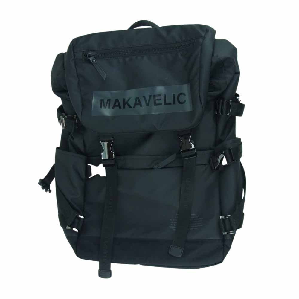 マキャベリック 3108-10114 LUDUS BOX LOGO COVERD BACKPACK ルーダス ボックスロゴ バックパック リュック 濃い灰色よりの黒【中古】