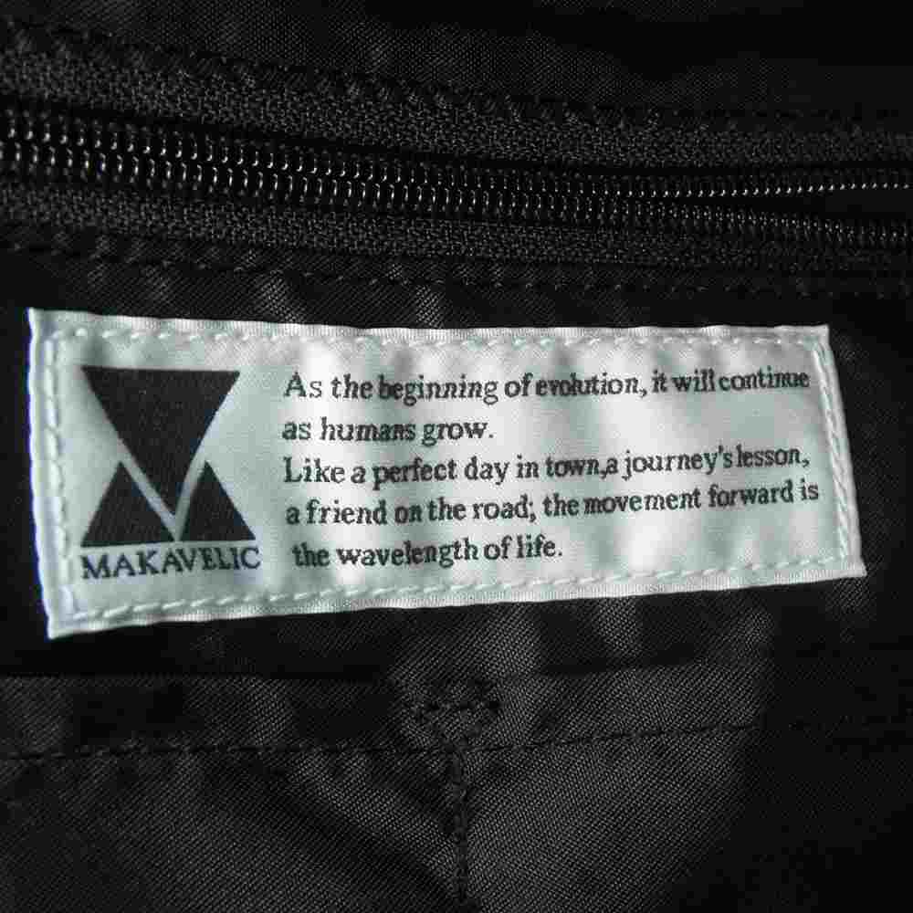 マキャベリック 3108-10114 LUDUS BOX LOGO COVERD BACKPACK ルーダス ボックスロゴ バックパック リュック 濃い灰色よりの黒【中古】