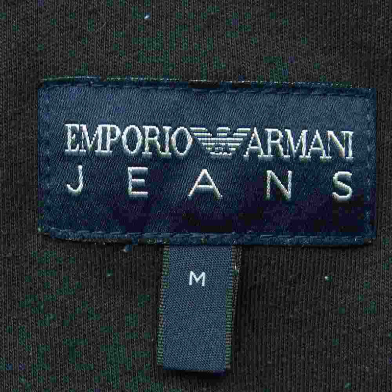 ARMANI JEANS アルマーニ・ジーンズ 素材切替 ロゴ刺繍 フード付き