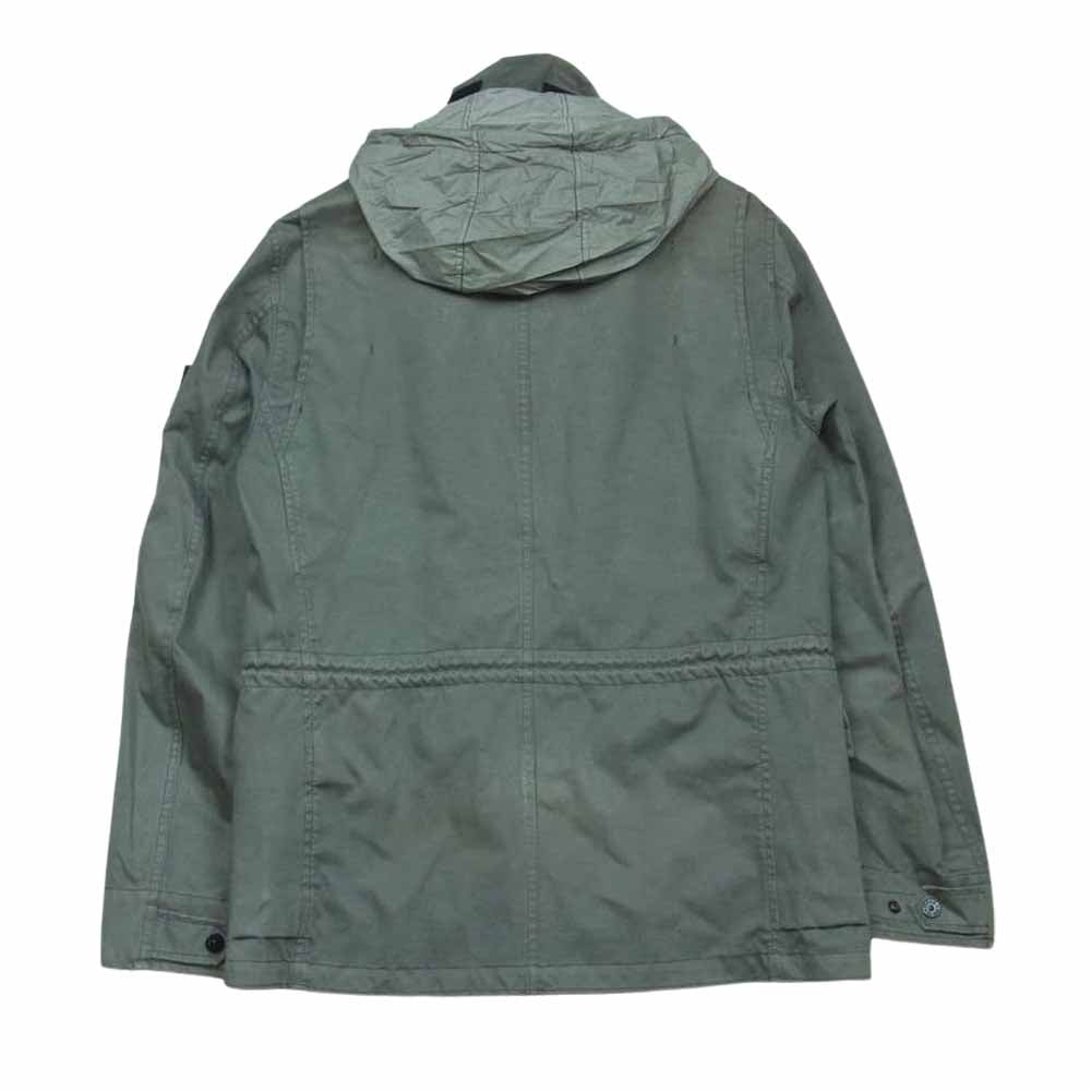 STONE ISLAND ストーンアイランド 631541533 RASO GOMMATO METAL COVER MID LENGTH JACKET ロゴワッペン ミリタリー フィールド ジャケット グレー系 S【中古】
