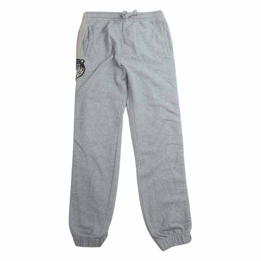 GUCCI グッチ 18SS 497252 X9198 ケリング 国内正規品 Stripe Jogging Pants タイガーワッペン サイドライン スウェットパンツ グレー系 XS【中古】