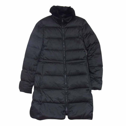 theory セオリー 01-2309625 ラビットファー付き ダウン ジャケット ロング コート ブラック ブラック系 S【中古】