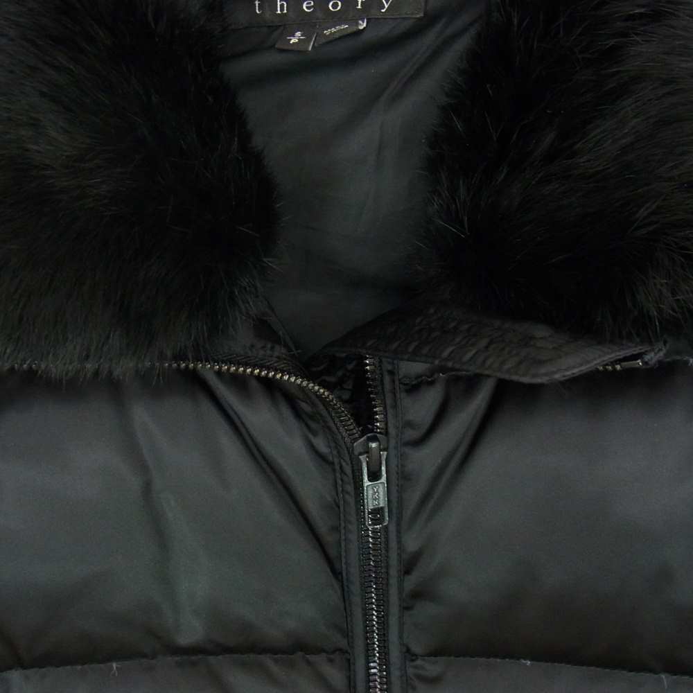 theory セオリー ラビットファー付き 高級ダウンコート theory