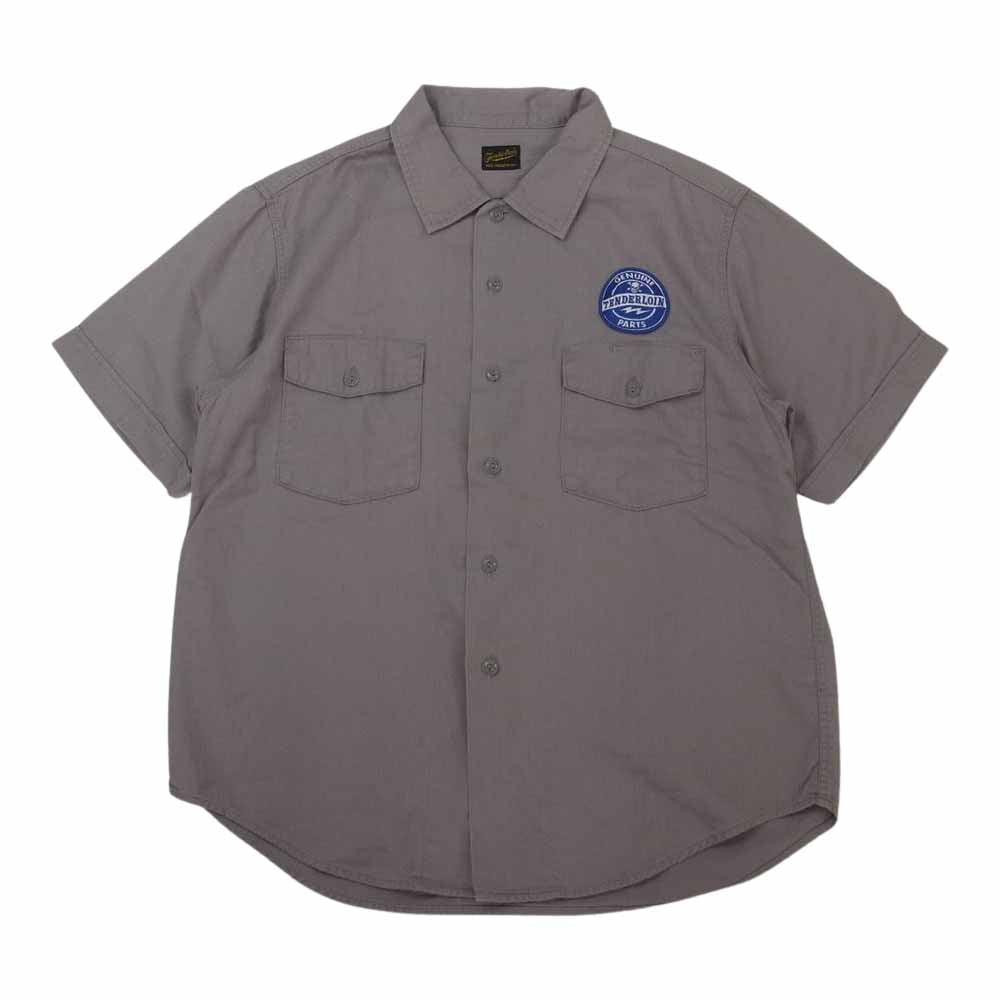 TENDERLOIN テンダーロイン T-OEM SHT BD サックス ワーク シャツ グレー系 M【中古】