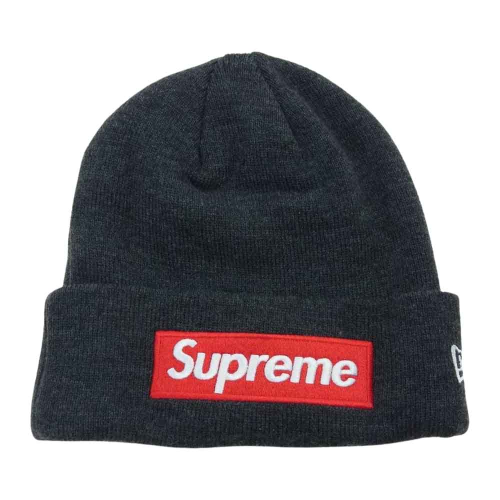 Supreme シュプリーム 15AW × NEW ERA ニューエラ Box Logo Beanie Charcoal ボックス ロゴ ビーニー キャップ ダークグレー系【中古】