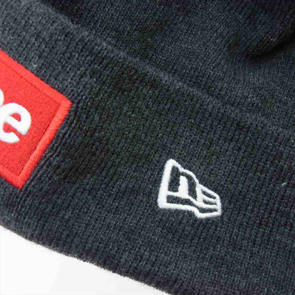 Supreme シュプリーム 15AW × NEW ERA ニューエラ Box Logo Beanie Charcoal ボックス ロゴ ビーニー キャップ ダークグレー系【中古】