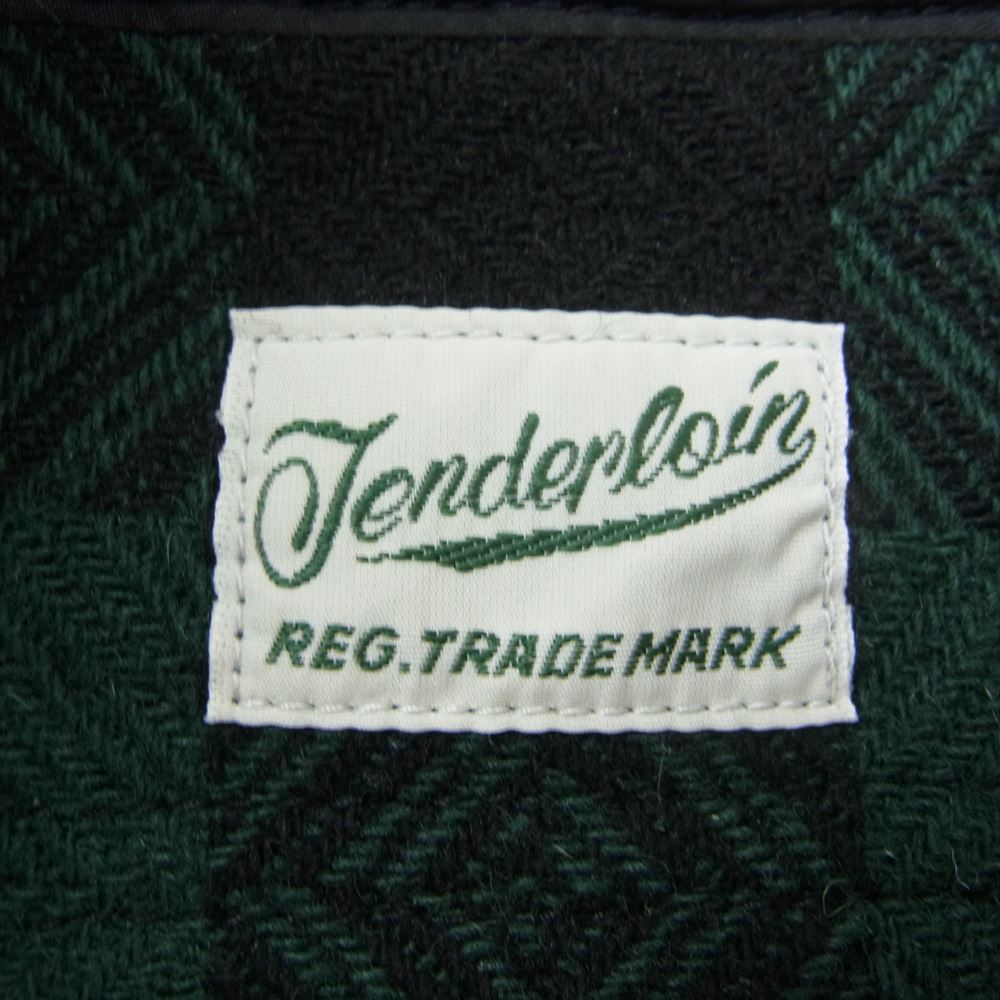 TENDERLOIN テンダーロイン T-BUFFALO SHT JKT STAND バッファロー シャツ ジャケット チェック シャツ グリーン系 M【中古】