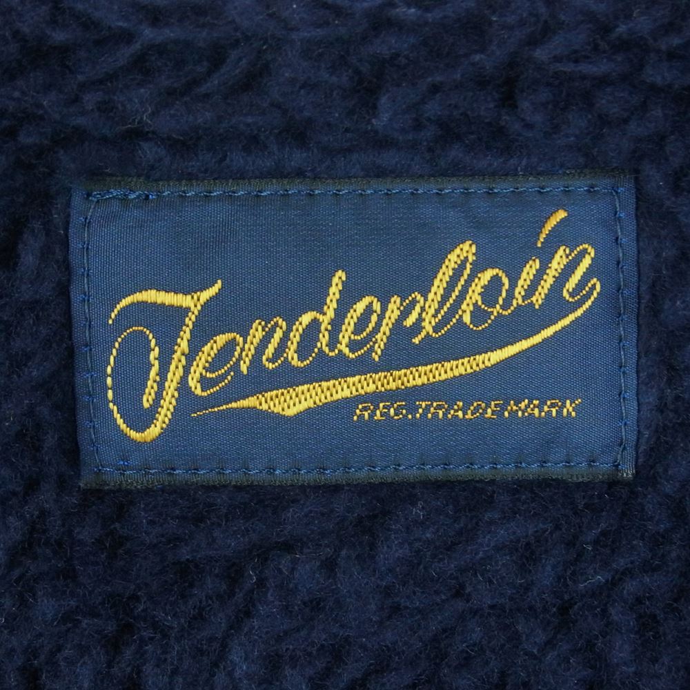 TENDERLOIN テンダーロイン T-SADDLE SUEDE VEST サドル スエード レザー ベスト ダークネイビー系 S【中古】