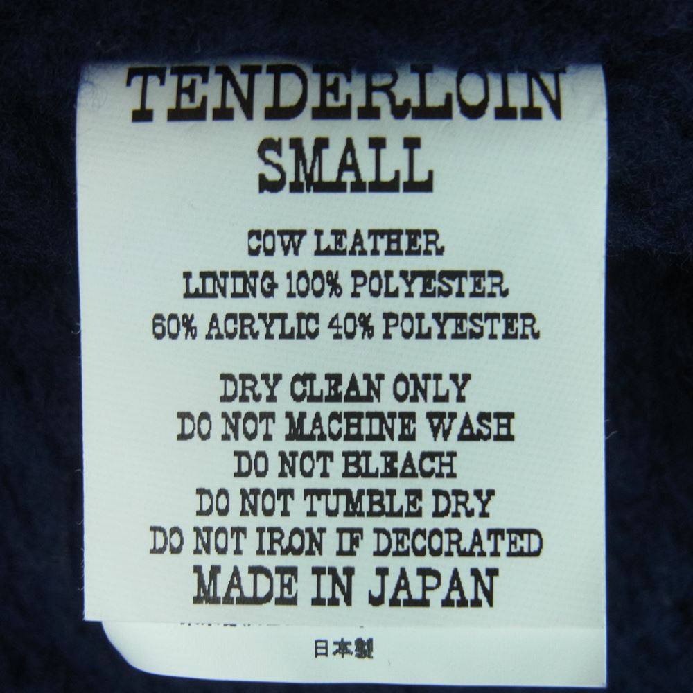 TENDERLOIN テンダーロイン T-SADDLE SUEDE VEST サドル スエード レザー ベスト ダークネイビー系 S【中古】