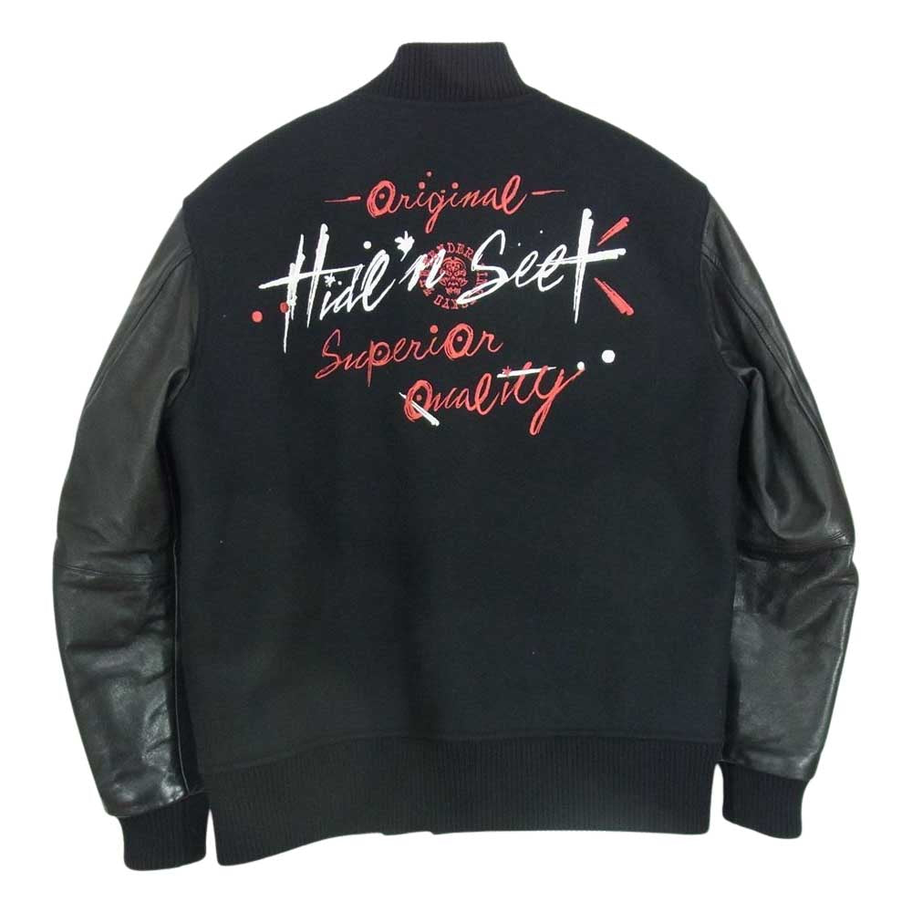 TENDERLOIN テンダーロイン × HideandSeek ハイドアンドシーク VERSITY JKT バーシティ スタジャン ブラック系 M【中古】