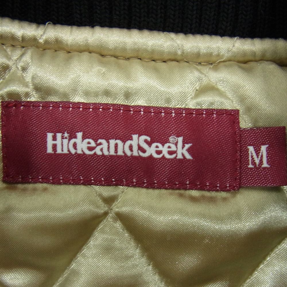 TENDERLOIN テンダーロイン × HideandSeek ハイドアンドシーク VERSITY JKT バーシティ スタジャン ブラック系 M【中古】