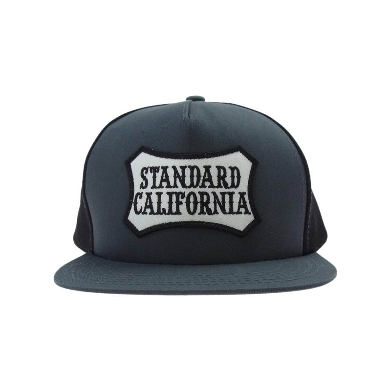 STANDARD CALIFORNIA スタンダードカリフォルニア ロゴワッペン メッシュ キャップ グレー×ブラック グレー×ブラック【中古】