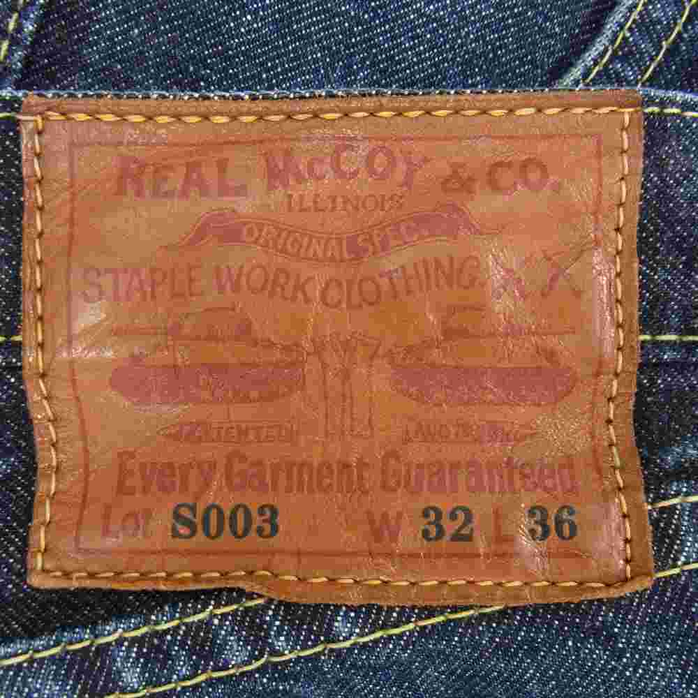 The REAL McCOY'S ザリアルマッコイズ S003 S003 デニムパンツ W32 ボタンフライ W32【中古】