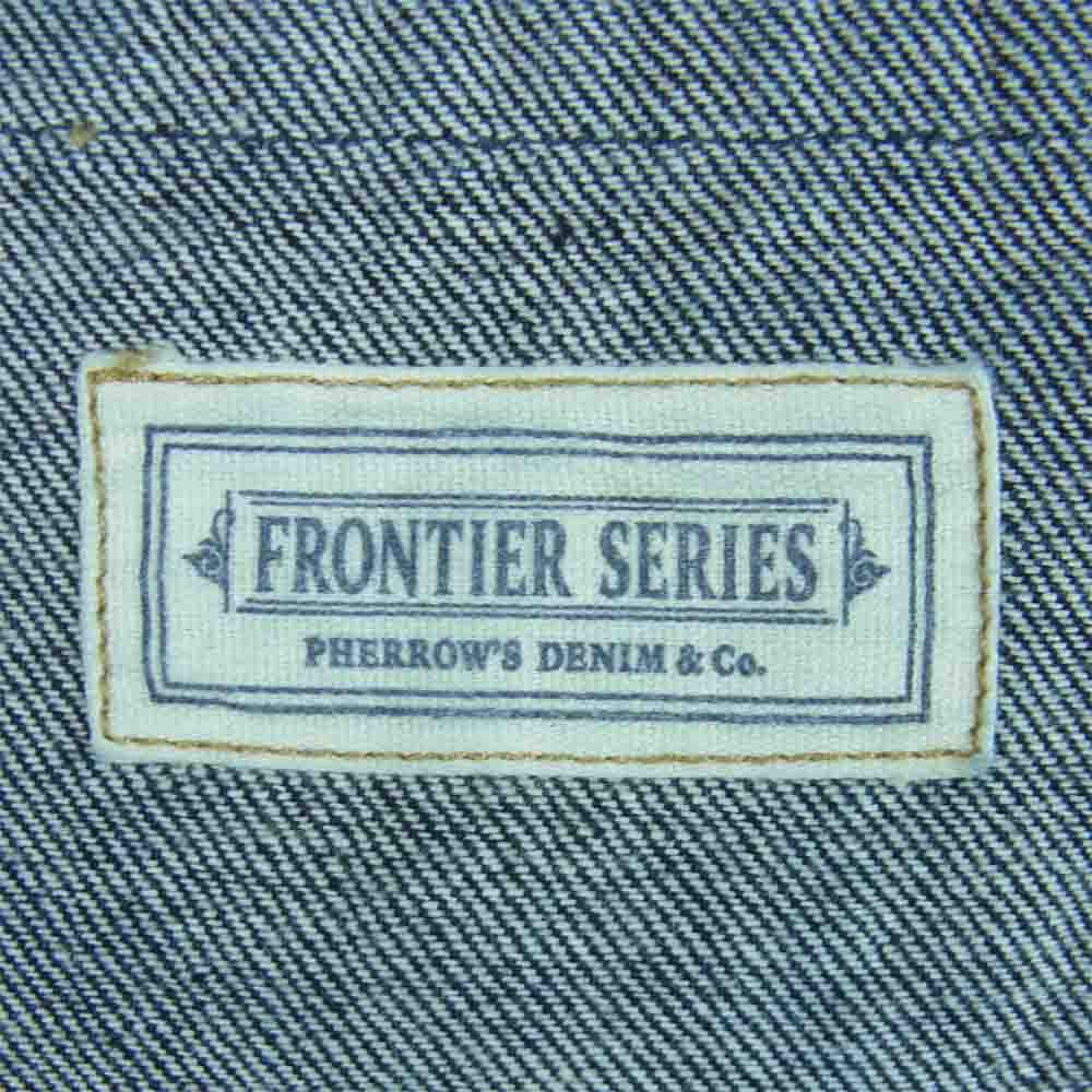 Pherrow's フェローズ 22S-100WJ FRONTIER SERIES フロンティアシリーズ デニム ワーク ジャケット カバーオール インディゴブルー系 36【中古】