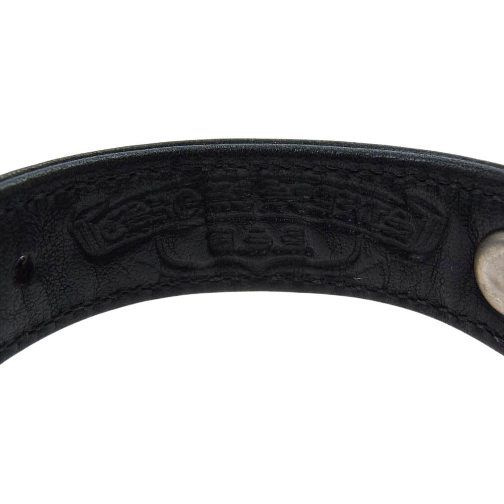 CHROME HEARTS クロムハーツ（原本無） GUNSLINGER ガンスリンガー クロスボール レザー ブレスレット ブラック系【中古】