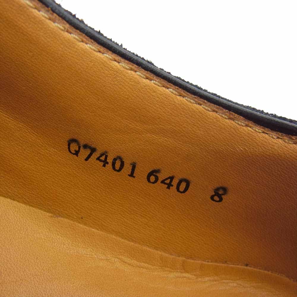 三陽山長 Q7401640 英一 Otter Proof クレープソール シューズ ブラック系 8【中古】