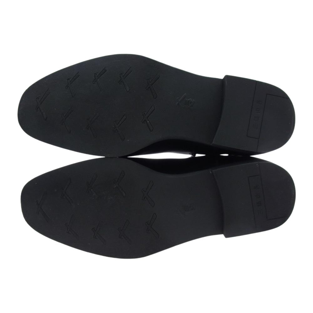 三陽山長 Q7411-010-09 防水 誠十郎 BOSUI SEIJURO サイドゴア ブーツ ブラック系 L【美品】【中古】