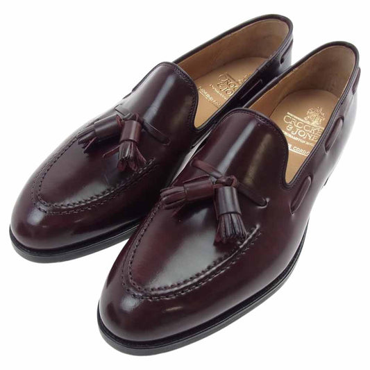 CROCKETT&JONES クロケットアンドジョーンズ 29376A H04L1 CAVENDISH2 キャベンディッシュ 2 コードバン タッセルローファー ブラウン系 7.5E【新古品】【未使用】【中古】