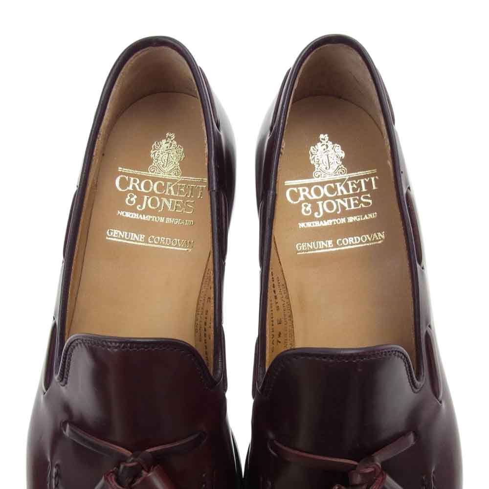 CROCKETT&JONES クロケットアンドジョーンズ 29376A H04L1 CAVENDISH2 キャベンディッシュ 2 コードバン タッセルローファー ブラウン系 7.5E【新古品】【未使用】【中古】