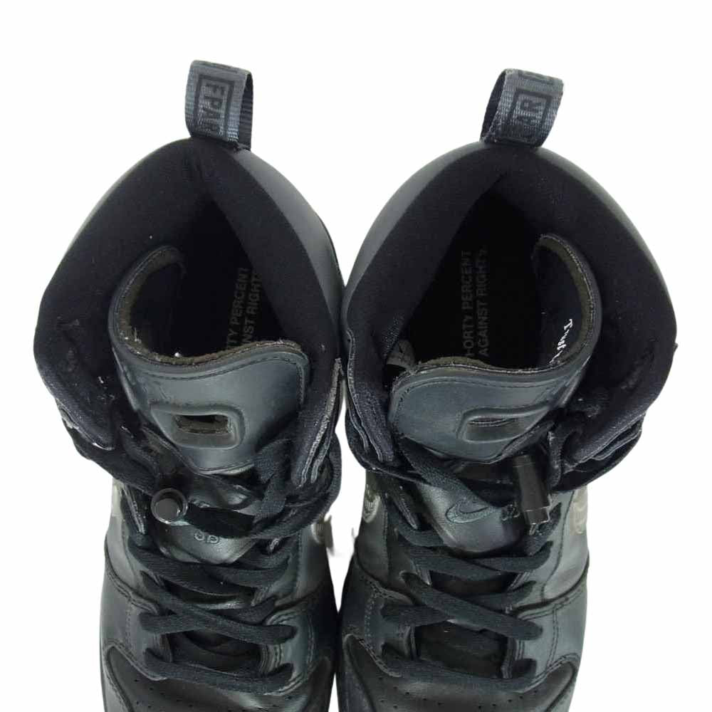 NIKE SB ナイキエスビー BV1052-001 × FORTY PERCENT AGAINST RIGHTS フォーティーパーセントアゲインストライツ DUNK HIGH PRO PRM QS ダンク ハイ プロ ブラック系 グレー系 27cm【中古】