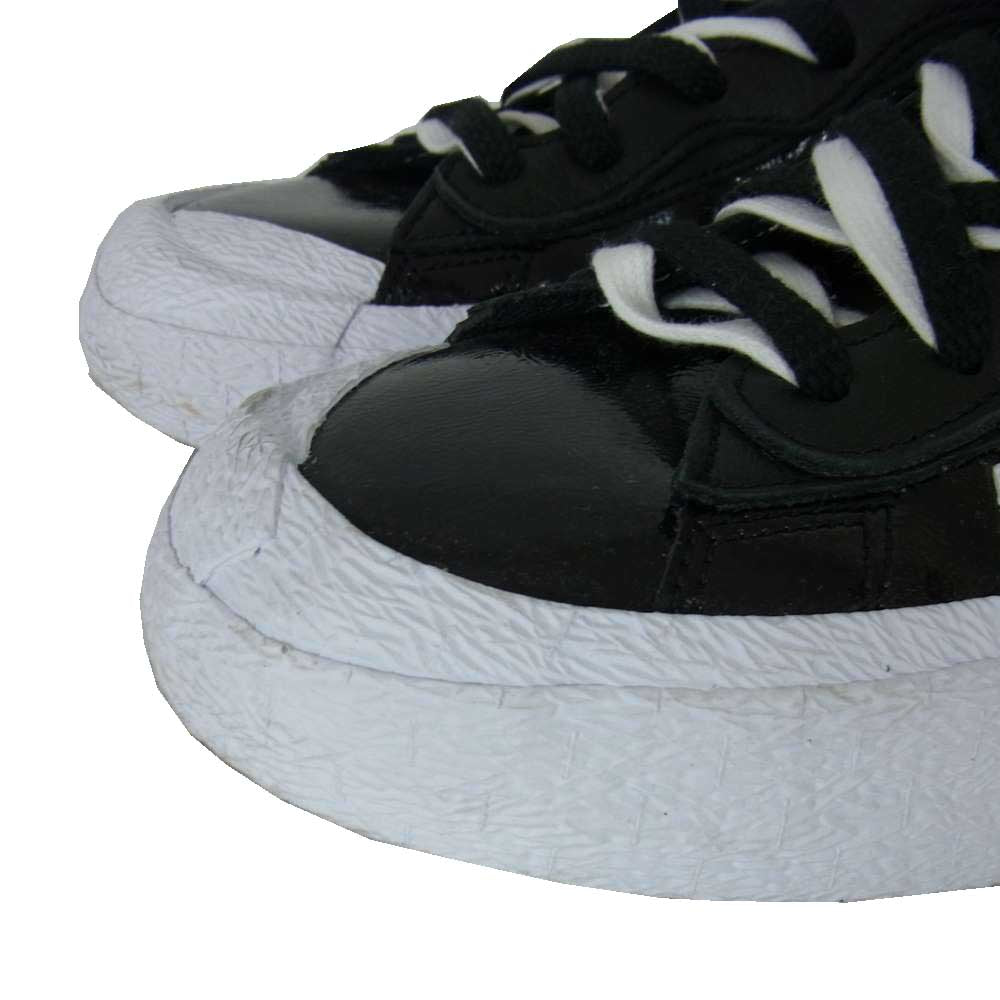 NIKE ナイキ DM6443-001 sacai Blazer Low Black Patent Leather サカイ ブレーザー ロー ブラック系 ホワイト系 28cm【中古】