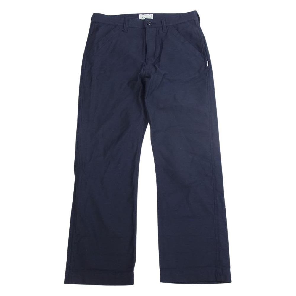 WTAPS ダブルタップス 20AW 202BRDT-PTM02 BUDS TROUSERS COTTON SATIN トラウザーズ コットン バックサテン ネイビー系 2【中古】