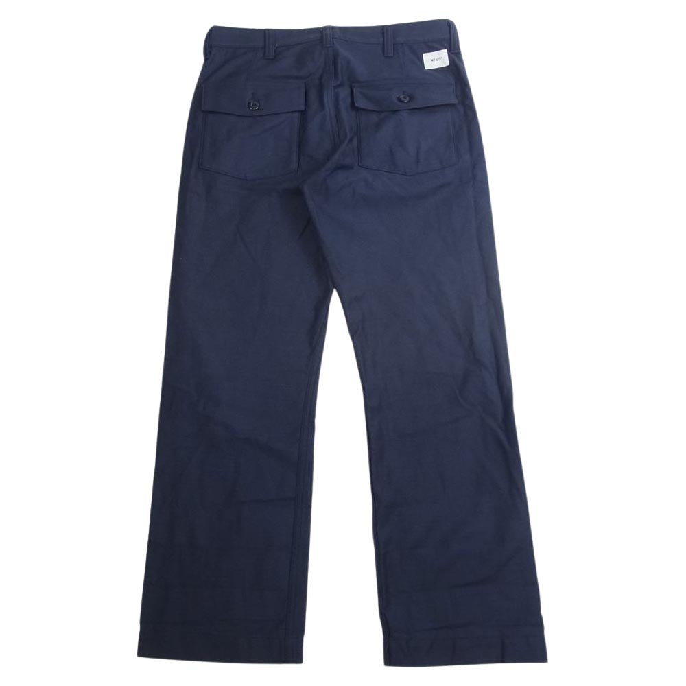 WTAPS ダブルタップス 20AW 202BRDT-PTM02 BUDS TROUSERS COTTON SATIN トラウザーズ コットン バックサテン ネイビー系 2【中古】