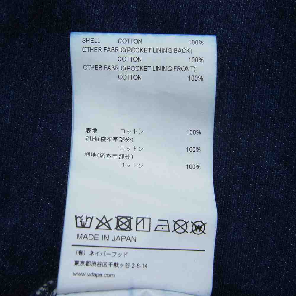 WTAPS ダブルタップス 21AW 212WVDT-PTM07 SEAGUL 02 イージー インディゴ デニム インディゴブルー系 2【中古】