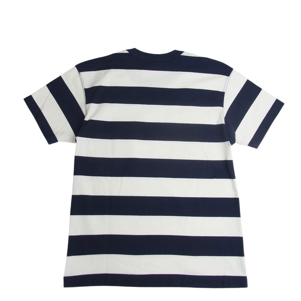 TOY'S McCOY トイズマッコイ ポケット付き ボーダー Tシャツ ネイビー系 ホワイト系 S【中古】