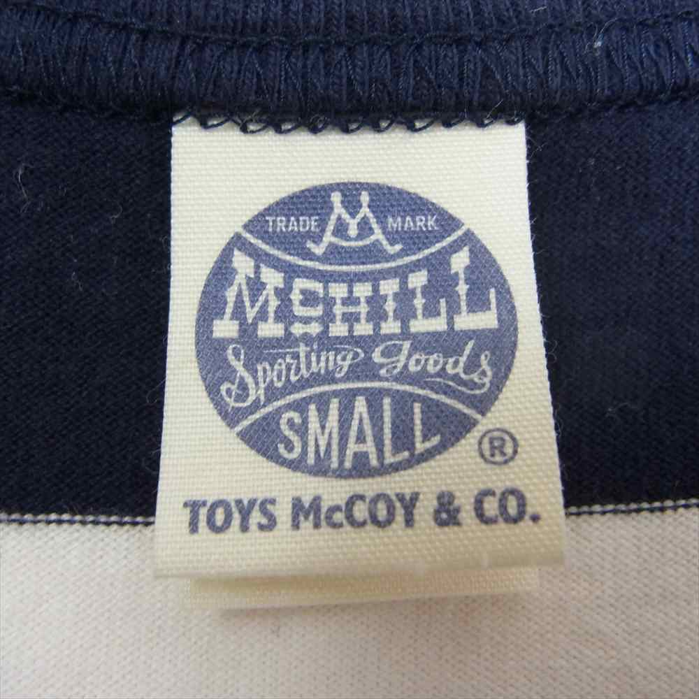 TOY'S McCOY トイズマッコイ ポケット付き ボーダー Tシャツ ネイビー系 ホワイト系 S【中古】